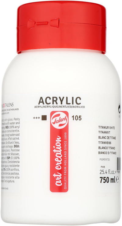 Talens Art Creation Acrylfarbtopf 750 ml Titanweiß 105