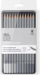 Winsor Newton 0490008 Studio Collection Medium Graphite Pencils Set x12 – Skizzen- und Zeichenstifte 4h-6b in Metalldose