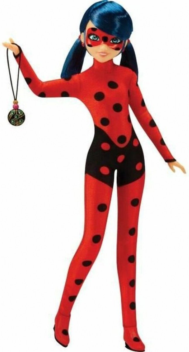 Bandai – Miraculous – Puppe – Marinette – Marienkäfer-Glücksbringer – 26 cm bewegliche Modepuppe – P50012