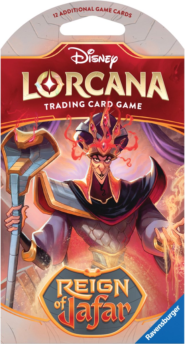 Disney Lorcana Ravensburger –: Reign of Jafar Boosterpackungen mit Ärmeln – Sammelkartenspiel – ab 8 Jahren