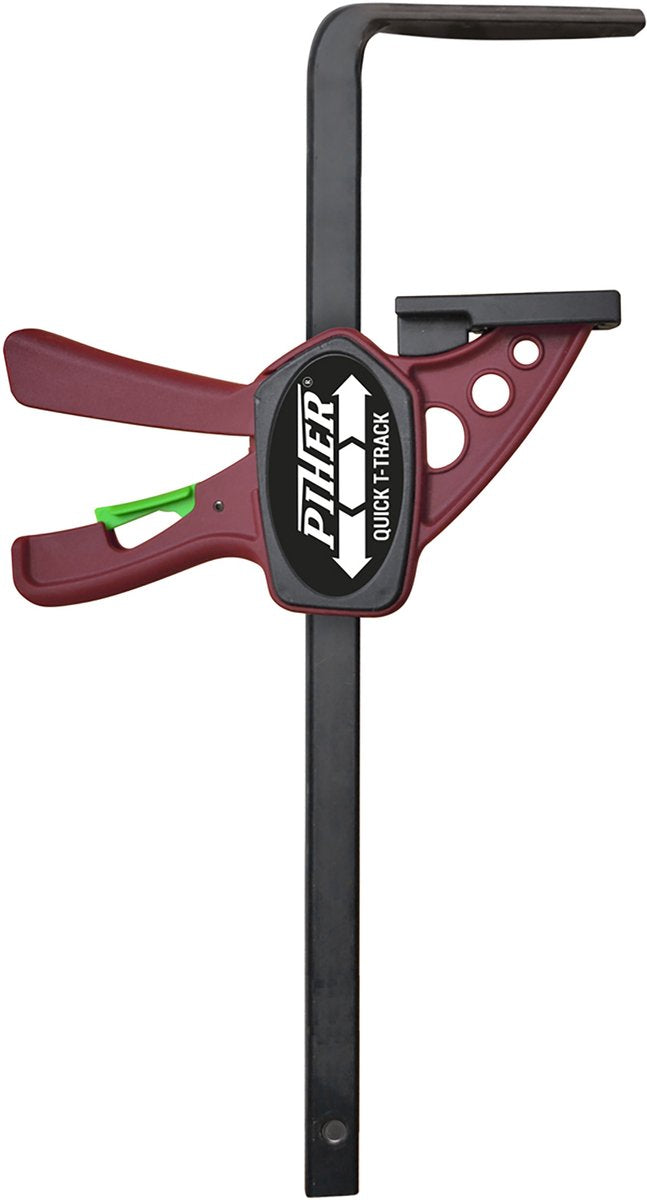 Piher Klebezwinge – Einhandzwinge Mini Quick T-Track – Schnellspannzwinge – 22 cm – 1 Stück