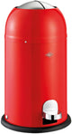 Wesco Kickmaster Junior Abfallbehälter | Treteimer | 12 Liter | Metall - rot | Abfallbehälter