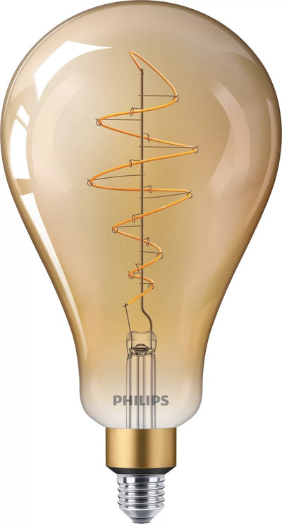 Philips LED-Riesenspirale Gold – 40 W – E27 – dimmbares extra warmweißes Licht