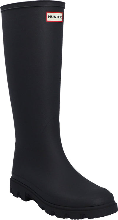 Hunter Downpour Tall Insulated Boot Unisex-Regenstiefel – Schwarz