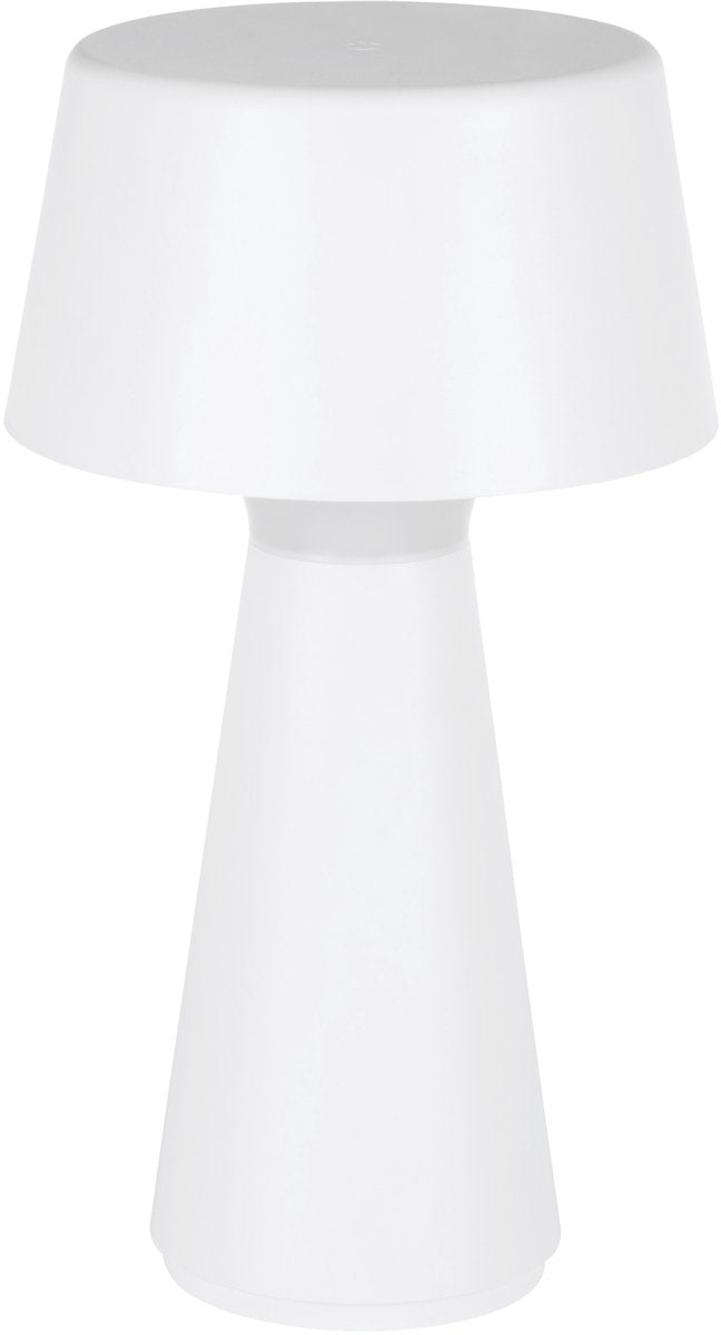 Eglo Scorrano Tischleuchte – Touchdimmer – kabellos – 29 cm – weiß – verstellbares weißes Licht – wiederaufladbar – für drinnen und draußen