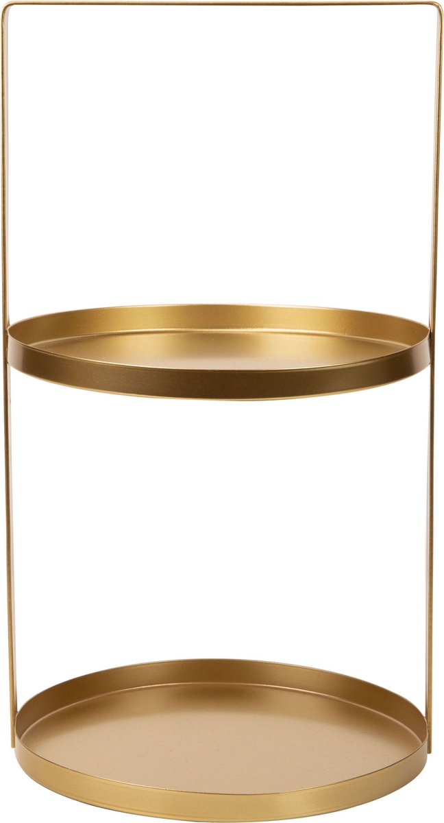 Gemütlicher trendiger Etageren-Servierturm - Gold - ø 25 cm - 2-stöckig