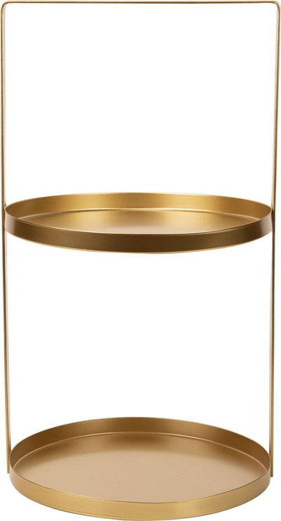 Gemütlicher trendiger Etageren-Servierturm - Gold - ø 25 cm - 2-stöckig