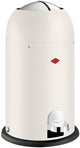 Wesco Kickmaster Junior Abfallbehälter | Treteimer | 12 Liter | Metall - weiß | Abfallbehälter