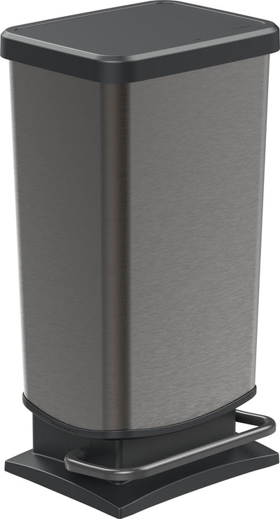 Rotho Paso Treteimer – Abfalleimer 40 l – BPA-frei – Graphit