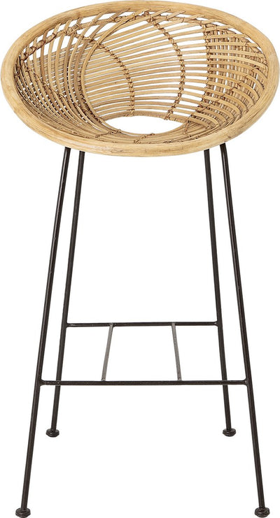 Bloomingville - Yonne Barstuhl - Beige - Rattan