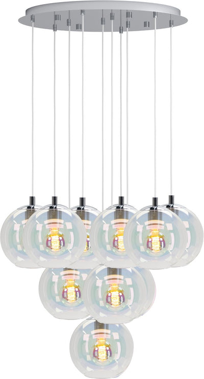 Eglo Ariscani 2 Hängelampe – E27 – ø 65,5 cm – chromfarbenes Glas