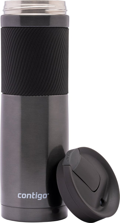 Contigo Byron Snapseal Thermobecher – Gunmetal – Edelstahl-Isolierbecher, Kaffeebecher-to-go, auslaufsicher, hält bis zu 7 Stunden warm, spülmaschinenfest, BPA-freier Deckel, 720 ml