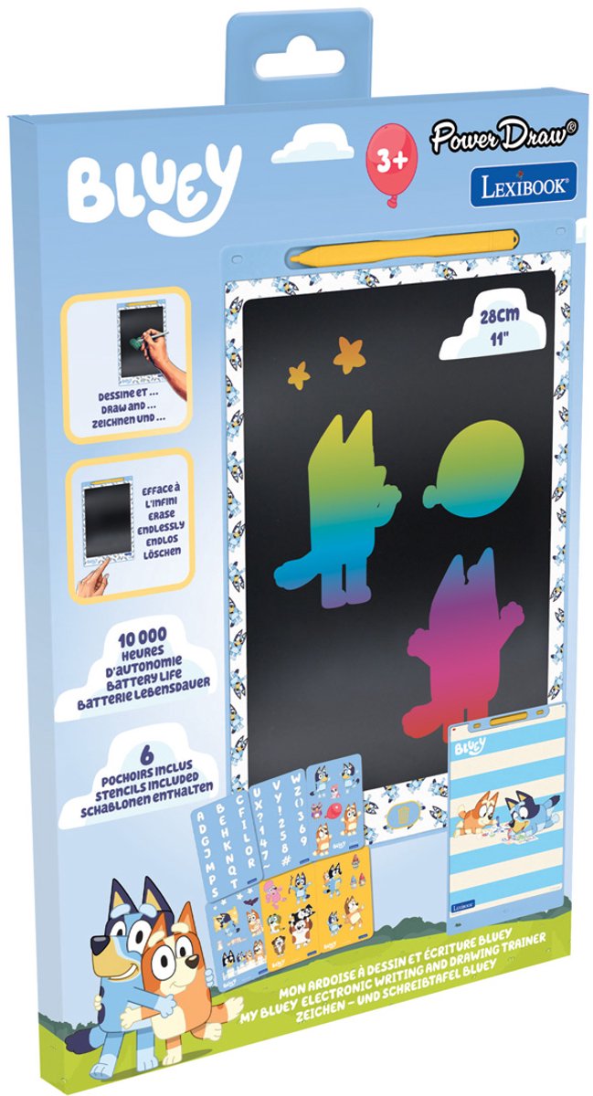 Lexibook Bluey 11'' mehrfarbiges E-Ink-Lern- und Zeichentablett mit Vorlagen