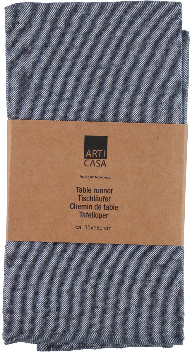 Arti casa Tischläufer 35x150 cm – Tischläufer dunkelgrau uni – Tischläufer für Esstisch – längliche Tischdekoration – dunkelgrau