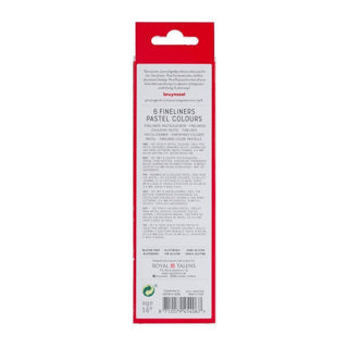 Bruynzeel Fineliner Set Pastell 6 Farben