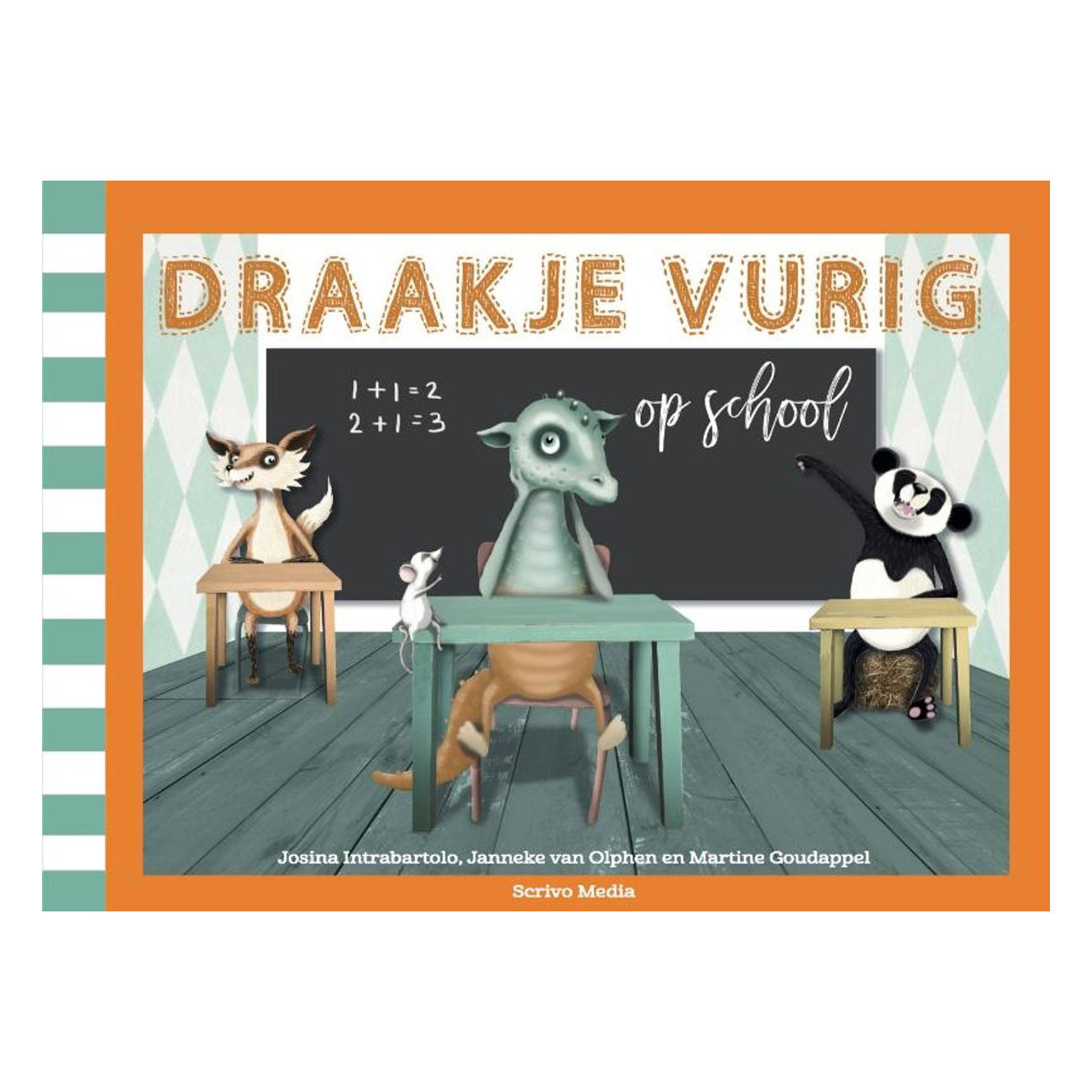 Zentraler Buchhausdrache feurig in der Schule