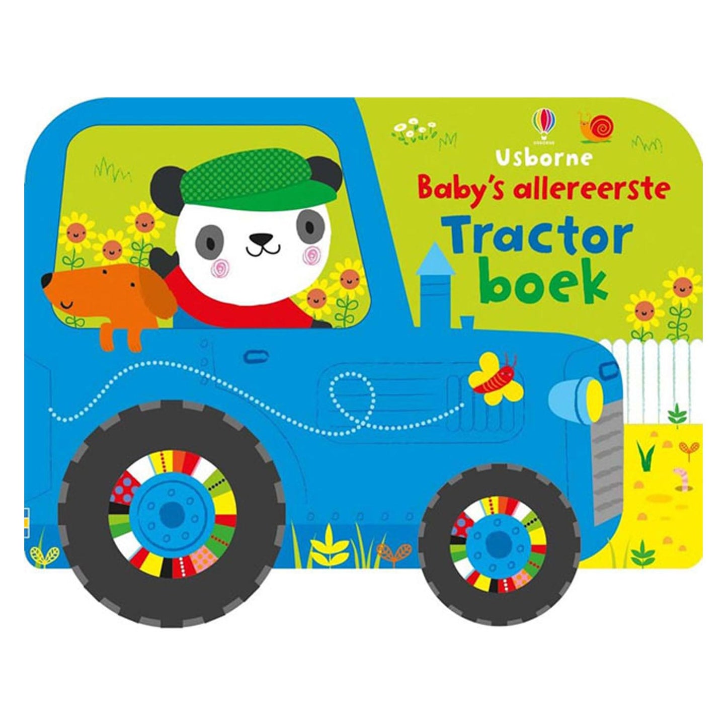 Babys in aller Nähe des Traktorsbuchs