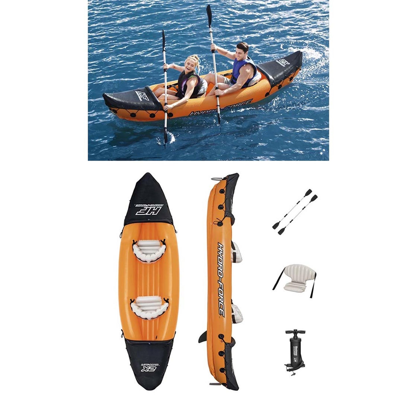 Bestway Hydro Force Kayak Rapid X2 Set aufblasbar