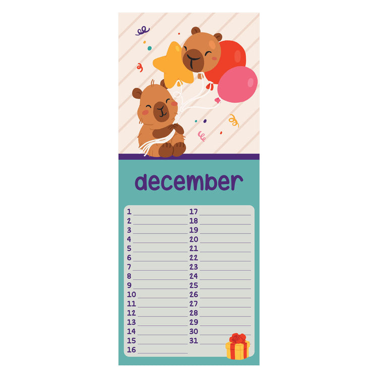 Geburtstagskalender - Capybara alle
