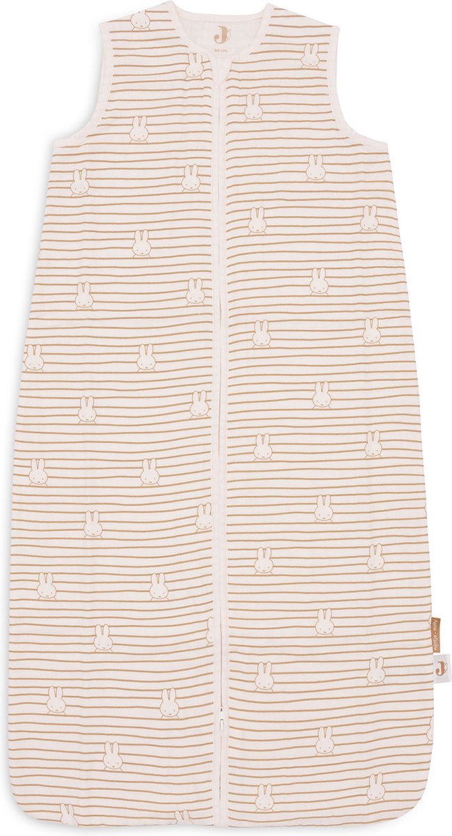Jollein x Miffy Baby-Sommerschlafsack hydrophil – 90 cm – Miffy-Streifen – Keks