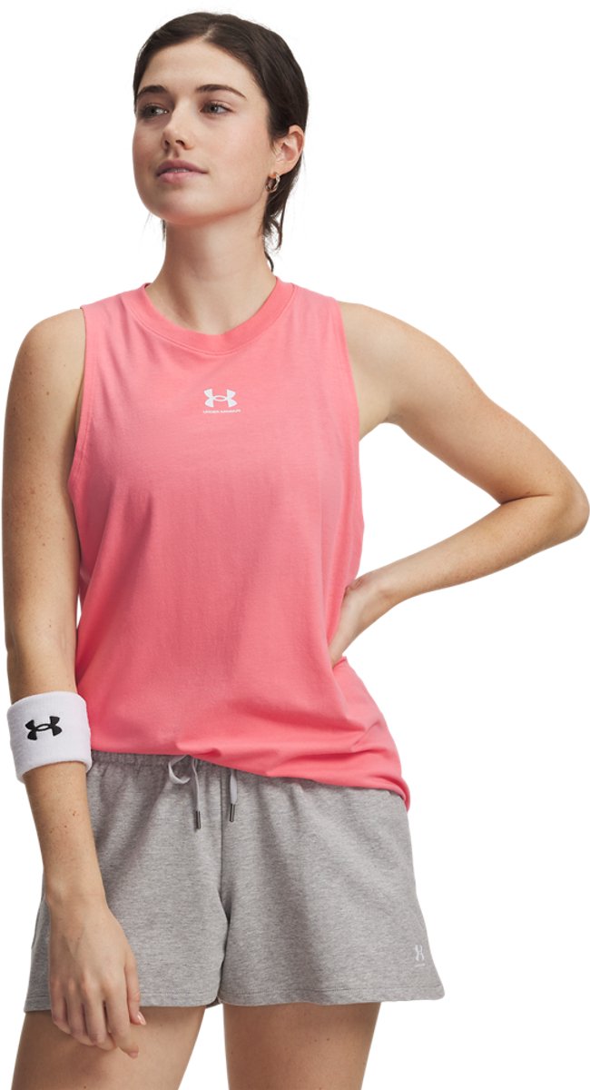 Under Armour ua Rival Muscle Tank-PNK Damen-Sportshirt – bittersüßes Rosa