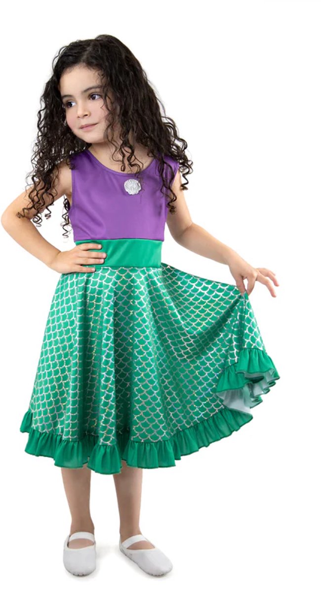 Kleine Abenteuer – Meerjungfrauen-Twirl-Kleid – Größe 98-110