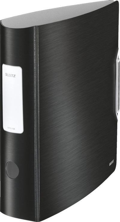 Leitz 180° Active Style-Ordner für 500 A4-Blätter – Rückenbreite 82 mm – seidenmatt schwarz