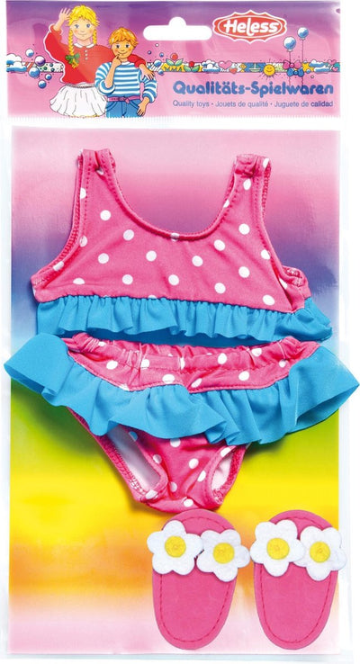 Heless Dollbikini mit Hausschuhen, 35-45 cm