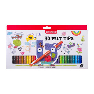 Bruynzeel Filz -Tip -Stifte Set, 30 Farben