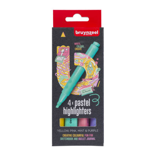 Bruynzeel Markierstifte Set Pastell 4 Farben