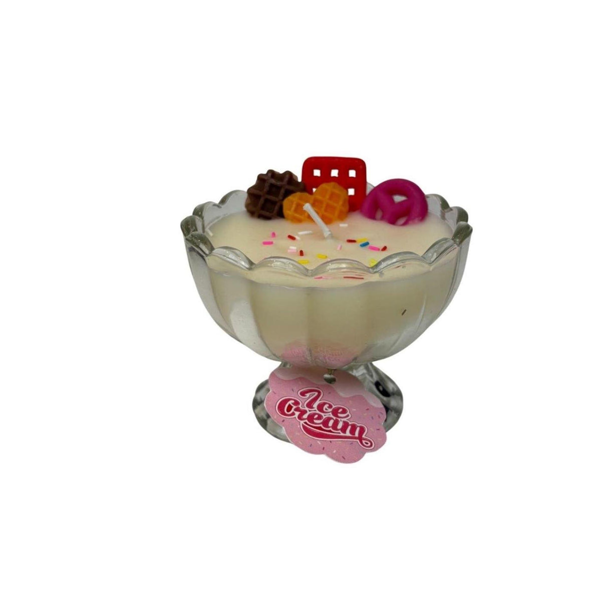 Duftkerze mit Mansion-Atmosphäre aus Eisbecherglas, ø9,2 x H7,5 cm