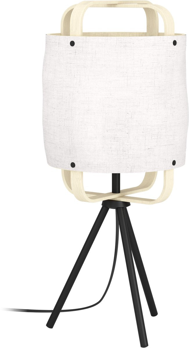 Eglo Surfleet Tischleuchte – E27 – 51,5 cm – Schwarz Beige Braun