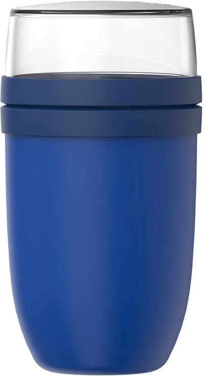 Mepal Lunchpot XL Ellipse – 750 + 300 ml – Joghurtbecher und Müslibecher to go – gefriergeeignet. Mikrowelle und Geschirrspüler – leuchtendes Blau