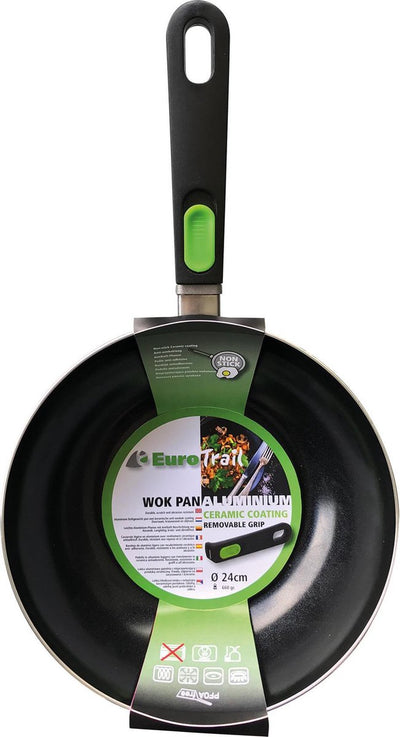 Eurotrail Wokpfanne ø 24 cm – schwarz