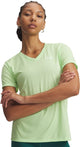 Under Armour Tech SSV – solides Damen-Sportshirt – Lumos Lime White
