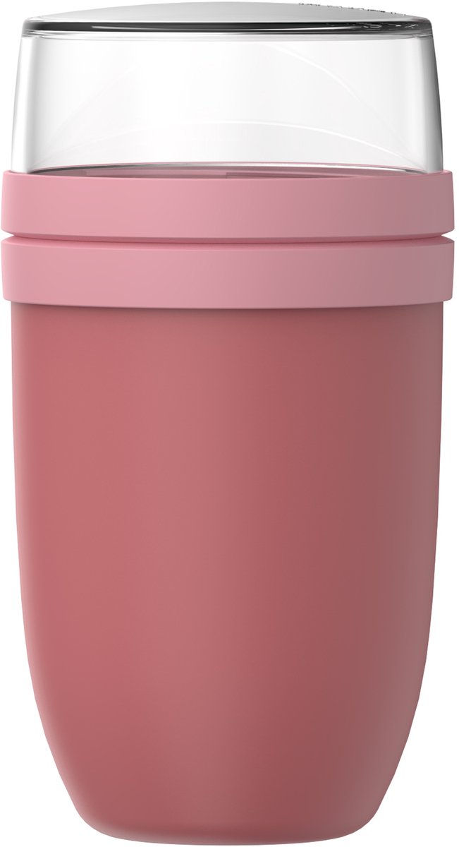 Mepal Lunchpot XL Ellipse – 750 + 300 ml – Joghurtbecher und Müslibecher to go – gefriergeeignet. Mikrowelle und Geschirrspüler – lebendiges Lila