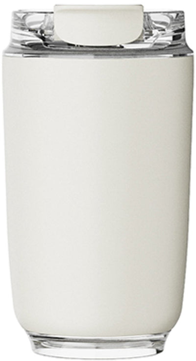 Markenloser Sans Marque Kozie Kaffeebecher aus Edelstahl 240 ml – doppelwandig isoliert – cremebeige – für Kaffee und Tee