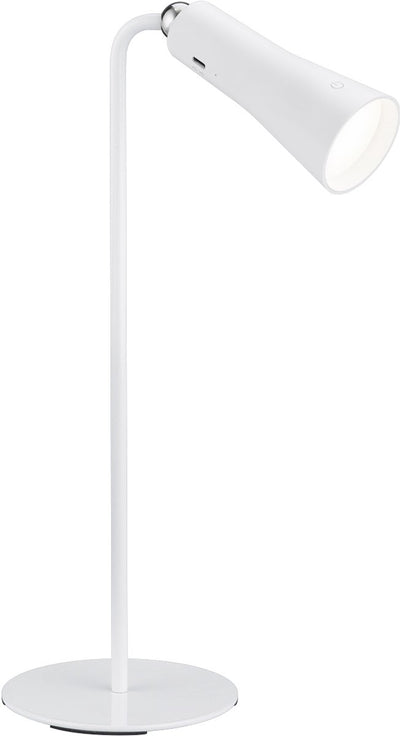 Rl Live Your Light Reality Maxi - Tischleuchte - weiß matt - wiederaufladbar - inkl. 1x SMD 2W - 4-Stufen-Touch - USB-Anschluss - Batteriebetrieb - Klemmlampe