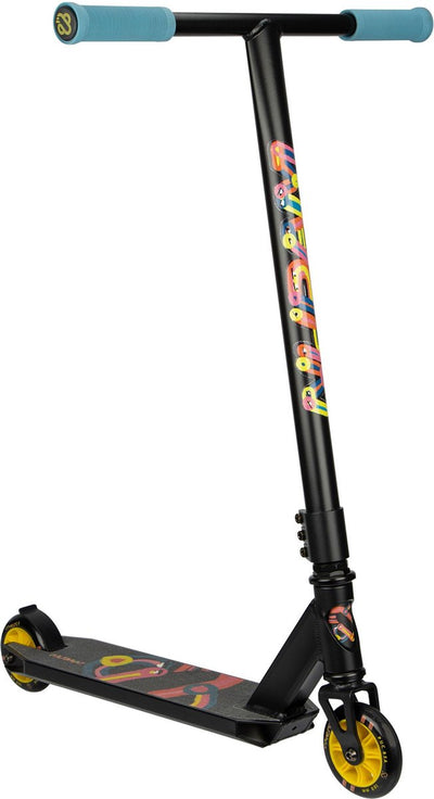 Nijdam Stunt-Scooter – Neon-Feeling – Schwarz-Blau – Aluminium