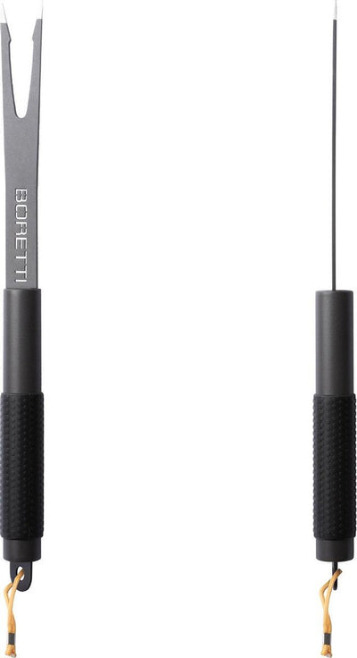 Boretti – Grillgabel – 46,5 cm – rutschfeste Griffe – Aufhängeösen – Barilo – Keramik