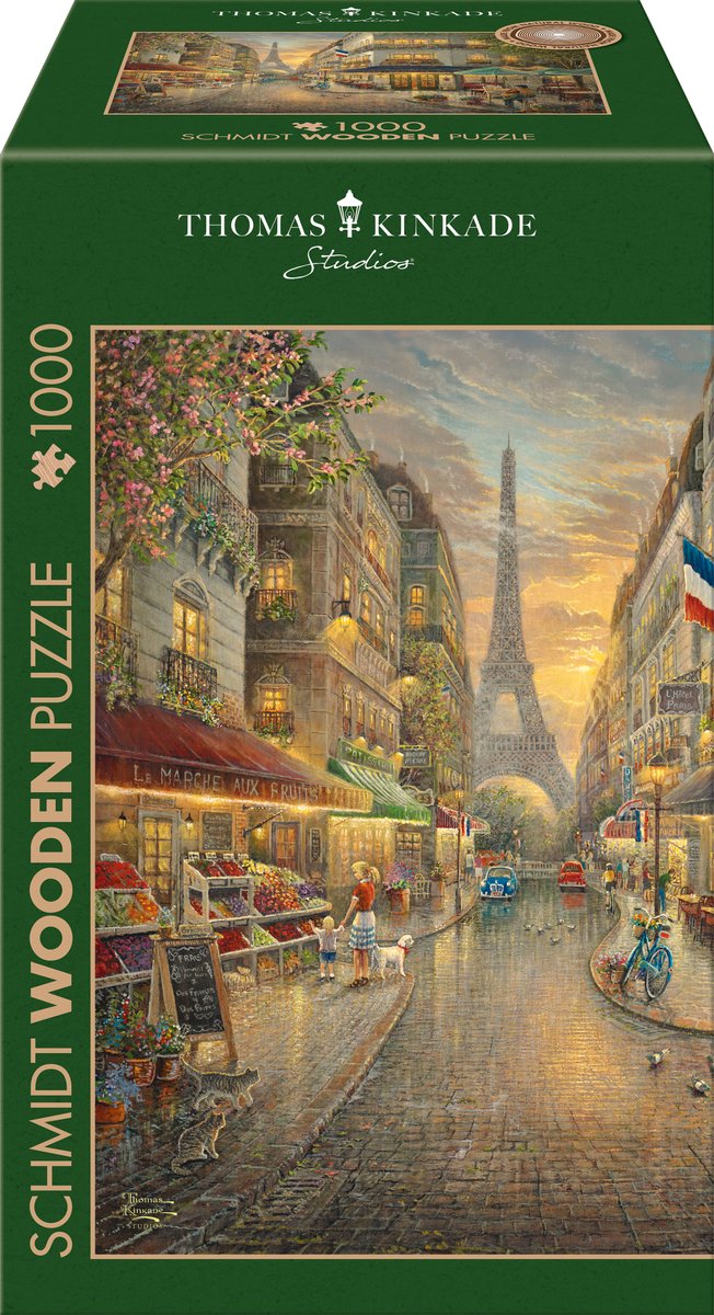 Schmidt - Puzzle - Holzpuzzle - Malerisches Paris - Thomas Kinkade Studios - 1000 Teile - Erwachsene - ab 12 Jahren