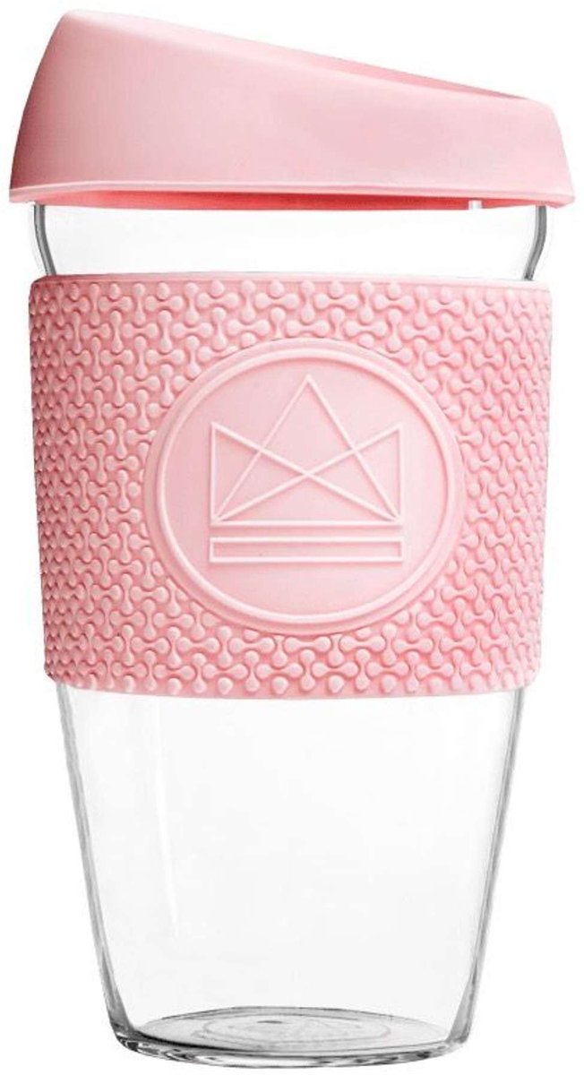 Neonkaktus – rosa Flamingo-Glasbecher 450 ml
