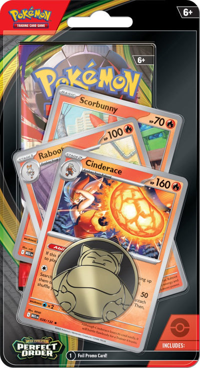 Pokémon-Sammelkartenspiel: Perfect Order – Premium-Checklane-Blister – Cinderace