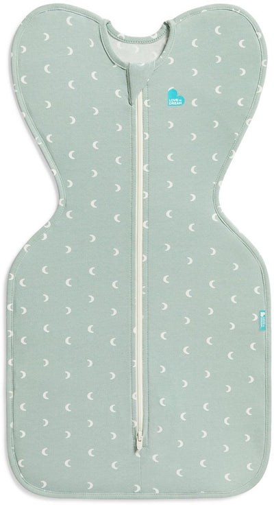 Love to dream™ Babyschlafsack swaddle up™ – Pucken – Baby 0–3 Monate – 3,5–6 kg – ganzjährig – Olive Moon