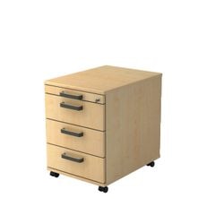 Bach mobiler Schubladenblock Hammerer AC30 SG Melamin 428x800x512mm 4 Schubladen Ahorn
