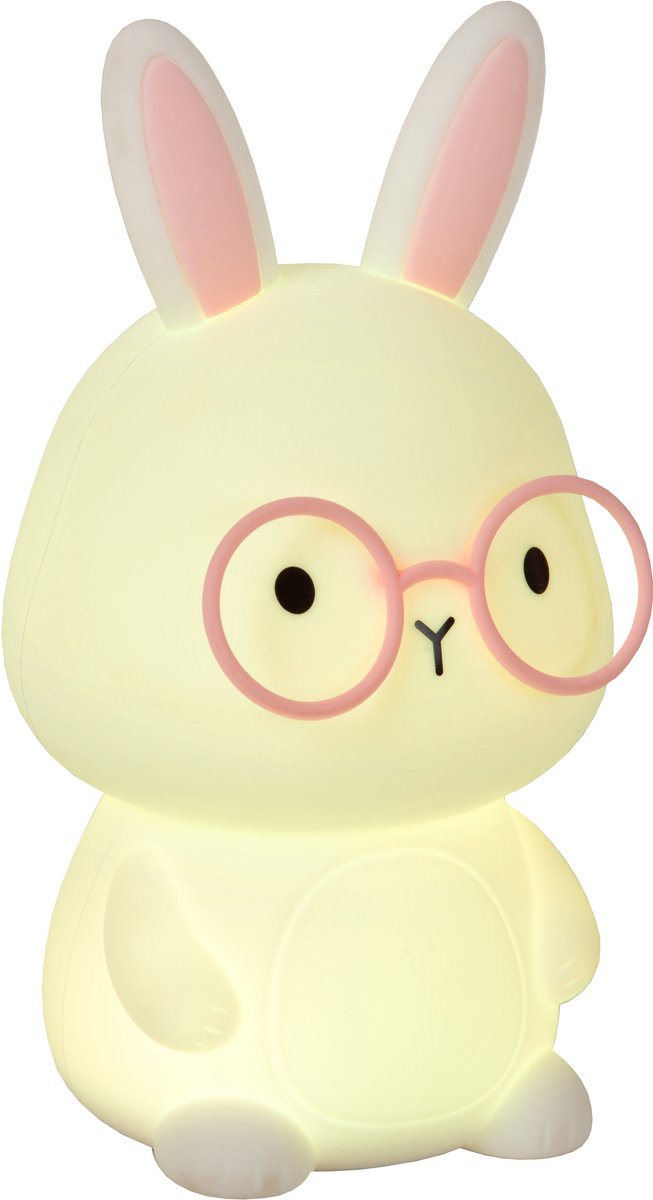 Lucide Pincha Rabbit - wiederaufladbare Nachtlampe Kinderzimmer - wiederaufladbarer Akku - LED 3 Stufendimung - RGB - weiß | wesentlich