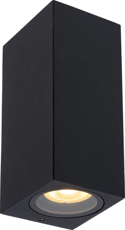 Lucide Zaro – Wandstrahler Innen-Außen – 2xGU10 – IP65 – Schwarz