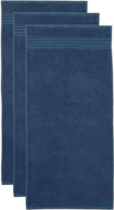 Transparentes Set mit 3 Handtüchern von Bedhousehouse – 50 x 100 cm – dunkelblau
