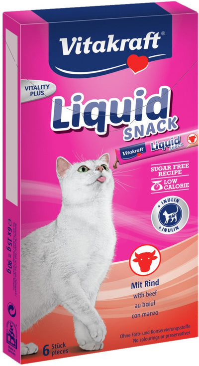 Vitakraft Cat Liquid Beef - Katzensnack - 6 Stk