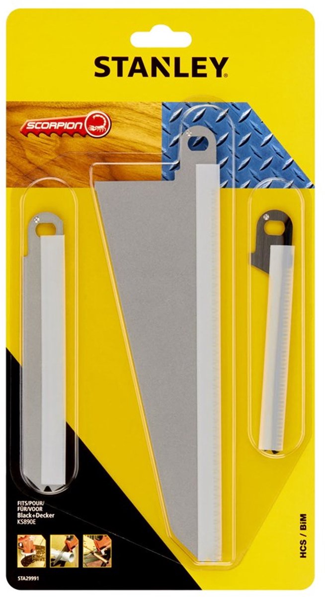 Stanley sta29991-xj – Sägeblatt-Sets – 3 Stück – für Scorpion-Säge